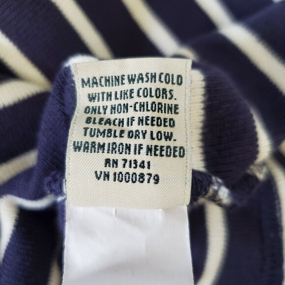 L.L. Bean Sweater Womens Size 2X Blue White Striped Cotton Knit Casual Coastal - Picture 10 of 10